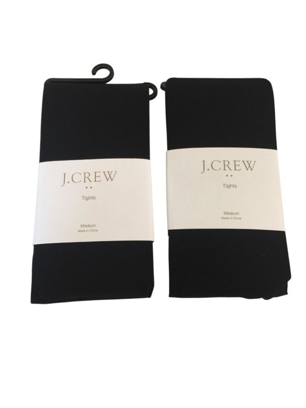 J. CREW Size Medium Black Tights 115-170 lbs Set of 2
